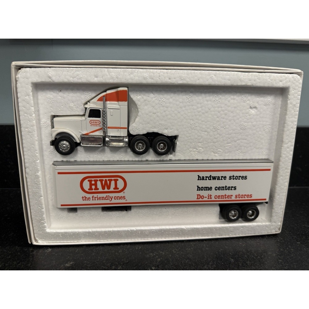 1989 ERTL HWI International Semi Truck Trailer 1/64 Diecast #9664UO Boxed
